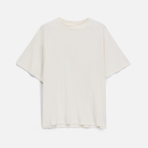 Футболка унисекс оверсайз T2, молочно-белая Футболка унисекс оверсайз T2, молочно-белая