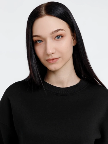 Свитшот оверсайз унисекс True Self, черный Свитшот оверсайз унисекс True Self, черный