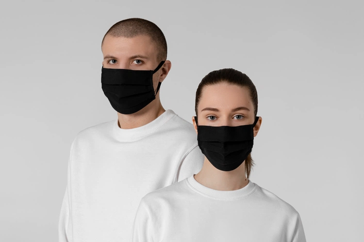 Маска гигиеническая Respire, двухслойная, немедицинская, черная Маска гигиеническая Respire, двухслойная, немедицинская, черная