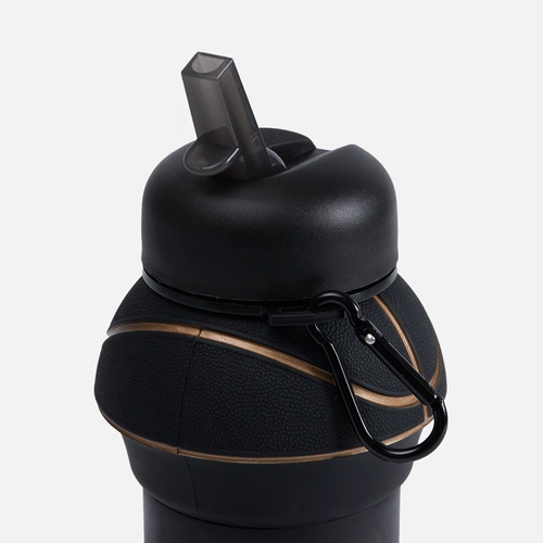 Складная бутылка для воды Basketball Flex, черная Складная бутылка для воды Basketball Flex, черная