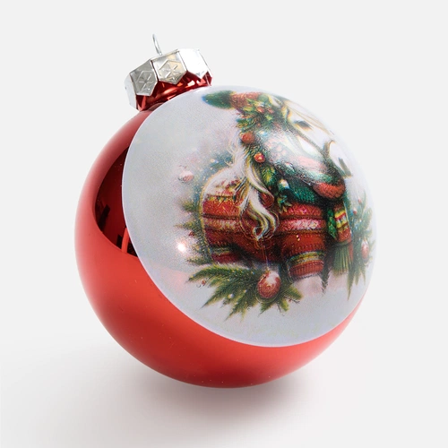 Елочный шар Finery Gloss, 10 см, глянцевый красный