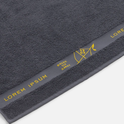 Полотенце на заказ Surpass с логотипом в бордюре, большое Полотенце на заказ Surpass с логотипом в бордюре, большое