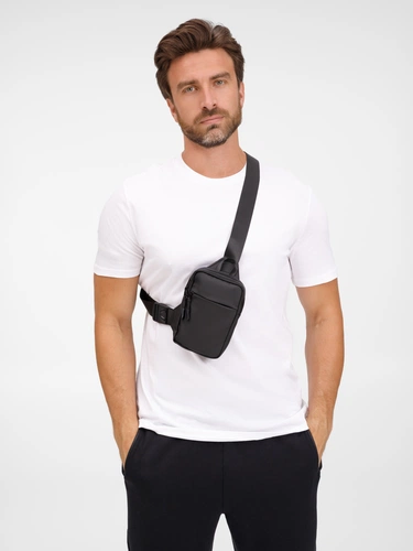 Спортивная кросс-боди сумка UrbanHike, черная Спортивная кросс-боди сумка UrbanHike, черная