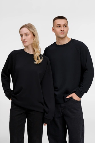Свитшот унисекс Avenu, черный Свитшот унисекс Avenu, черный
