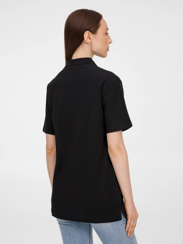Рубашка поло унисекс Tervise, черная Рубашка поло унисекс Tervise, черная