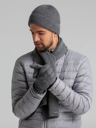 Перчатки Bernard, серый меланж Перчатки Bernard, серый меланж