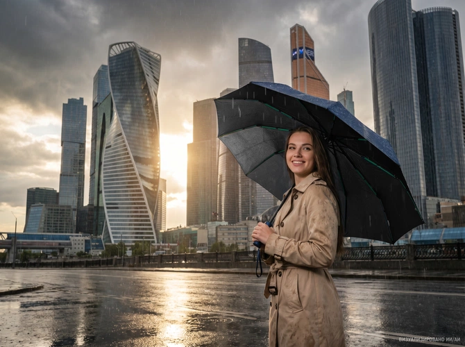 Зонт складной с УФ-защитой Ribstar, темно-синий Зонт складной с УФ-защитой Ribstar, темно-синий