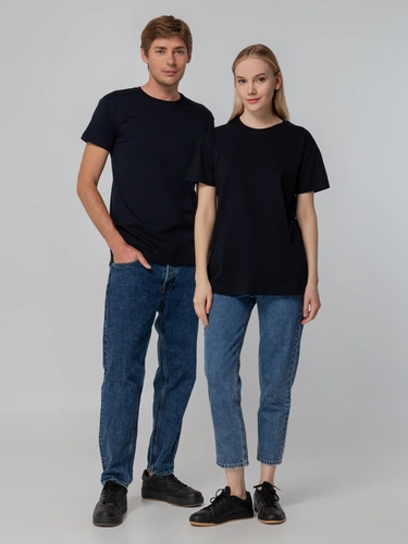 Футболка унисекс T-bolka 140, темно-синяя Футболка унисекс T-bolka 140, темно-синяя