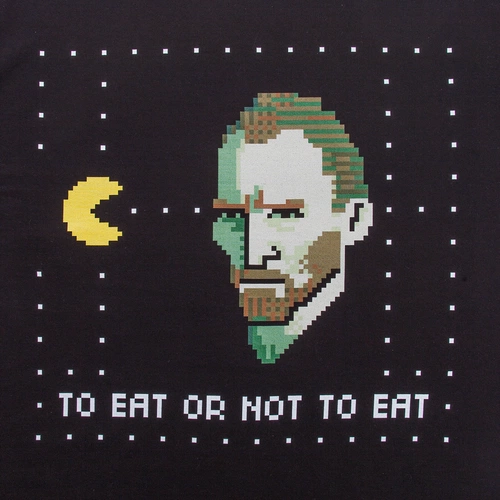 Футболка женская «Ван-Пакман», черная Футболка женская «Ван-Пакман», черная