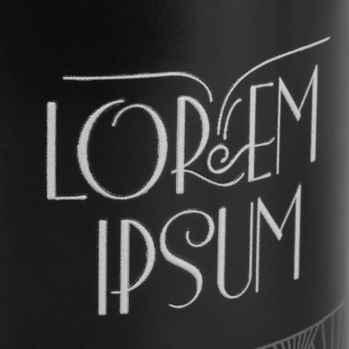 Кружка с ложкой Eco Fusion, черная с лазерной гравировкой и УФ-ДТФ-печатью