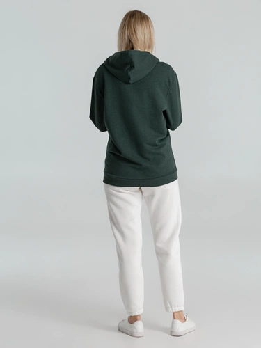 Толстовка с капюшоном унисекс Hoodie, темно-зеленый меланж Толстовка с капюшоном унисекс Hoodie, темно-зеленый меланж