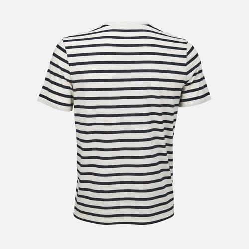 Футболка унисекс Legend, молочно-белая с темно-синим Футболка унисекс Legend, молочно-белая с темно-синим