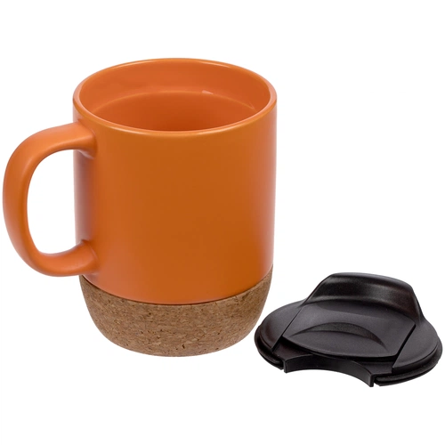 Кружка с пробковой подставкой Corky Walk, оранжевая Кружка с пробковой подставкой Corky Walk, оранжевая