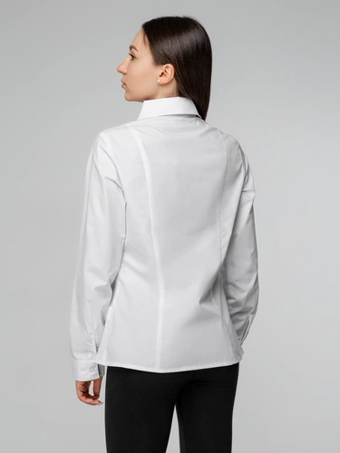 Рубашка женская с длинным рукавом Collar, белая Рубашка женская с длинным рукавом Collar, белая