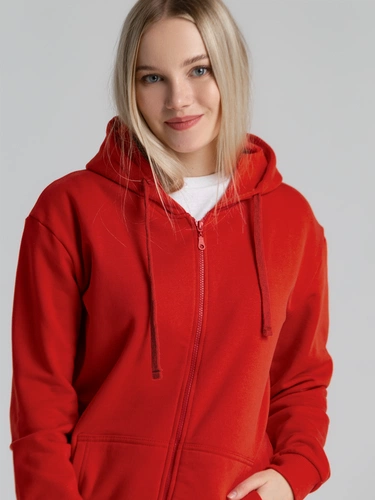 Толстовка на молнии с капюшоном Siverga Heavy 2.0, красная Толстовка на молнии с капюшоном Siverga Heavy 2.0, красная