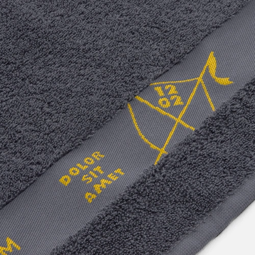 Полотенце на заказ Surpass с логотипом в бордюре, большое Полотенце на заказ Surpass с логотипом в бордюре, большое