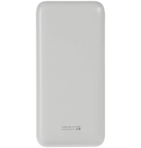 Внешний аккумулятор Gamechanger 20000 мАч, белый Внешний аккумулятор Gamechanger 20000 мАч, белый