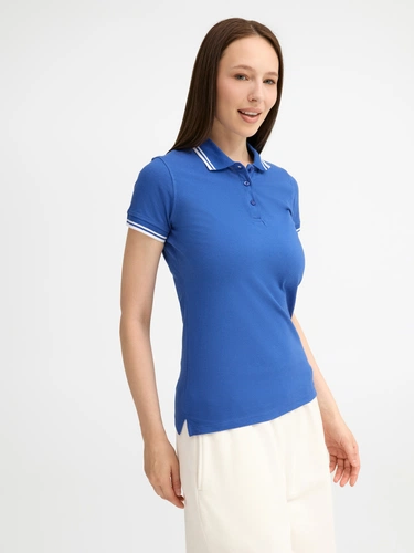 Рубашка поло женская Pasadena Women 200 с контрастной отделкой, ярко-синяя с белым Рубашка поло женская Pasadena Women 200 с контрастной отделкой, ярко-синяя с белым