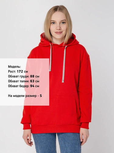 Толстовка с капюшоном Unit Kirenga Heavy, красная Толстовка с капюшоном Unit Kirenga Heavy, красная