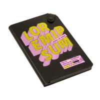 Ежедневник с гибкой обложкой, черный с УФ-печатью