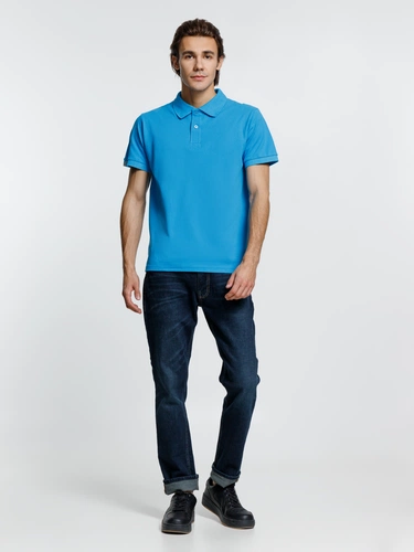 Рубашка поло мужская Virma Premium, бирюзовая Рубашка поло мужская Virma Premium, бирюзовая