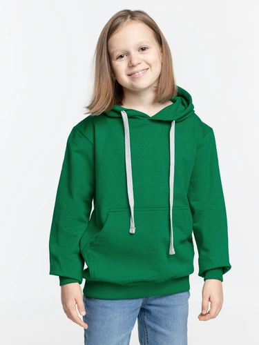 Толстовка с капюшоном детская Kirenga Kids, зеленая Толстовка с капюшоном детская Kirenga Kids, зеленая