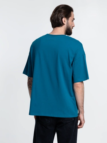 Футболка унисекс оверсайз Crosstown, бирюзовая (морская волна) Футболка унисекс оверсайз Crosstown, бирюзовая (морская волна)