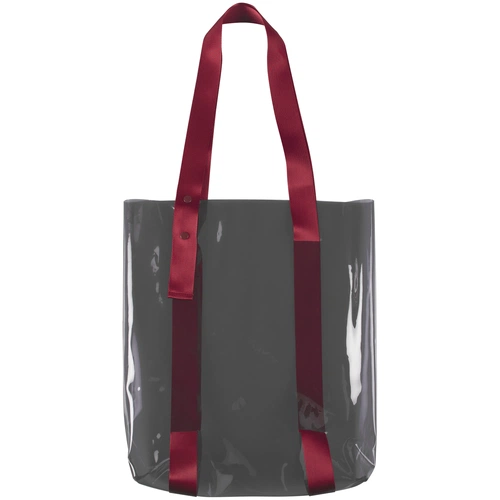 Шопер Clear Fest, прозрачный серый с красными ручками Шопер Clear Fest, прозрачный серый с красными ручками
