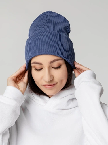 Шапка Real Rib, синяя (черника) Шапка Real Rib, синяя (черника)