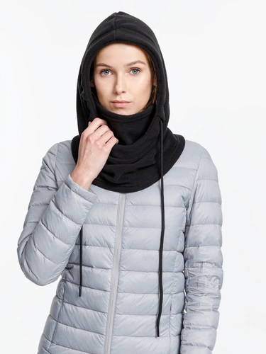 Балаклава-капюшон Nesse, черная Балаклава-капюшон Nesse, черная