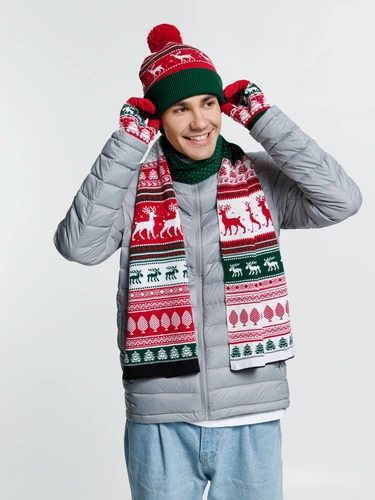 Шарф Mirakler, красный с зеленым Шарф Mirakler, красный с зеленым