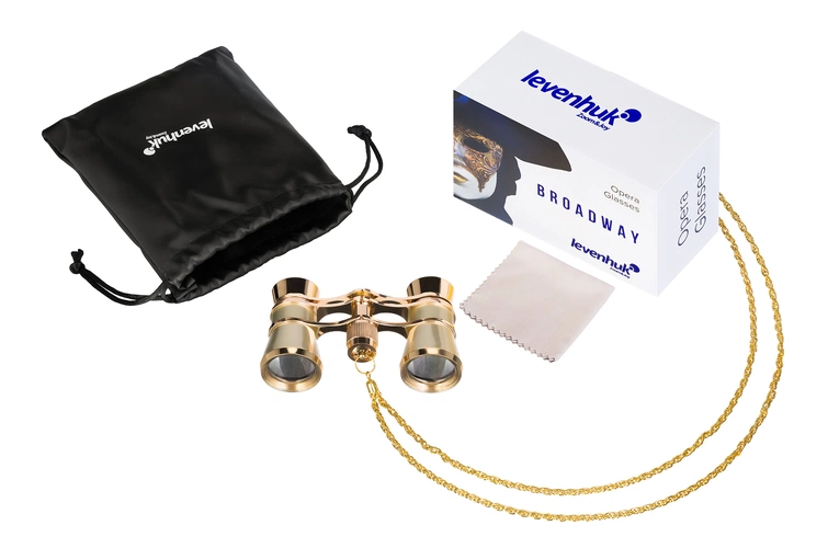 Театральный бинокль Broadway 325B, золотистый Театральный бинокль Broadway 325B, золотистый