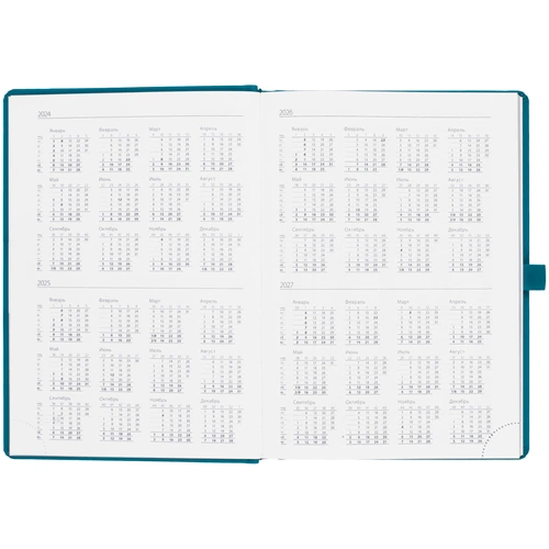 Ежедневник Favor Metal, недатированный, бирюзовый Ежедневник Favor Metal, недатированный, бирюзовый