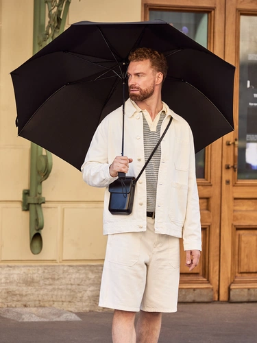 Зонт складной Big Arc, черный Зонт складной Big Arc, черный