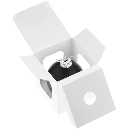 Елочный шар Finery Matt, 8 см, матовый черный Елочный шар Finery Matt, 8 см, матовый черный