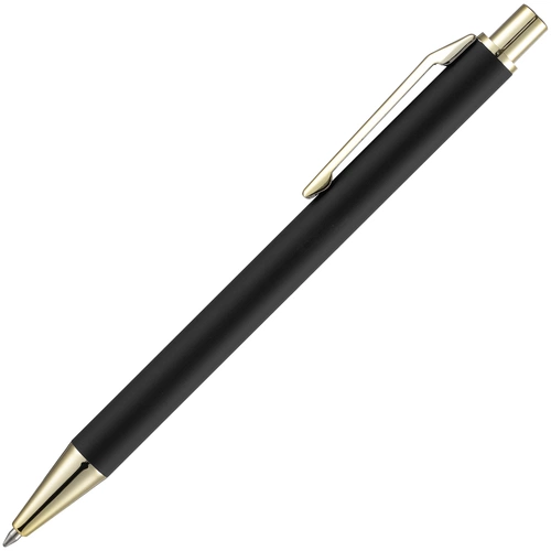 Ручка шариковая Lobby Soft Touch Gold, черная Ручка шариковая Lobby Soft Touch Gold, черная