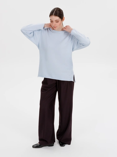 Лонгслив унисекс Siluetti Fuori, светло-голубой Лонгслив унисекс Siluetti Fuori, светло-голубой