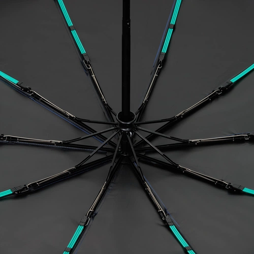 Зонт складной Skymate с УФ-защитой и ручкой-карабином, темно-синий Зонт складной Skymate с УФ-защитой и ручкой-карабином, темно-синий