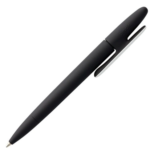 Ручка шариковая Prodir DS5 TRR-P Soft Touch, черная с белым Ручка шариковая Prodir DS5 TRR-P Soft Touch, черная с белым