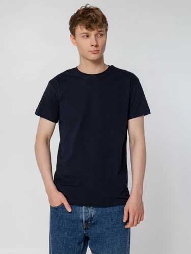 Футболка унисекс T-Bolka 160, темно-синяя Футболка унисекс T-Bolka 160, темно-синяя