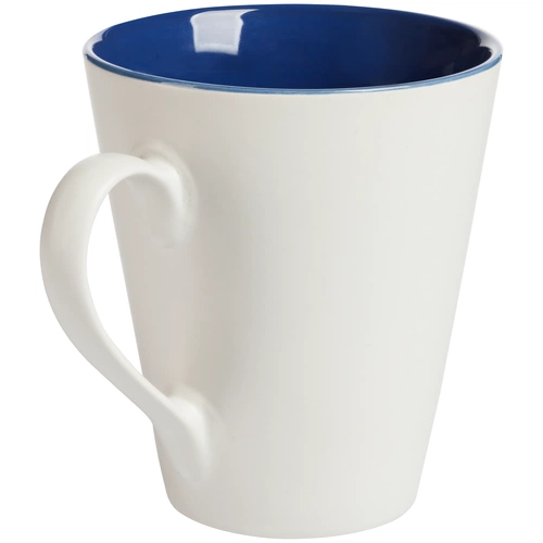 Кружка New Bell матовая, белая с синим Кружка New Bell матовая, белая с синим