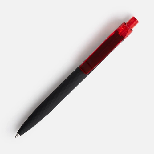 Ручка шариковая Prodir QS01 PRT-T Soft Touch, черная с красным Ручка шариковая Prodir QS01 PRT-T Soft Touch, черная с красным