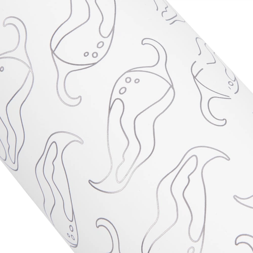 Термос с ситечком Percola, белый с круговой УФ-печатью и гравировкой