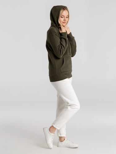 Толстовка с капюшоном унисекс King, хаки Толстовка с капюшоном унисекс King, хаки