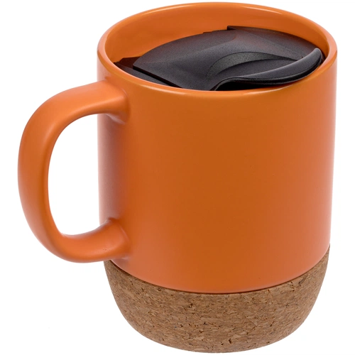 Кружка с пробковой подставкой Corky Walk, оранжевая Кружка с пробковой подставкой Corky Walk, оранжевая