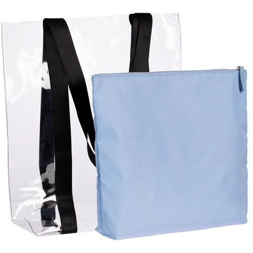 Шопер Clarity с голубым органайзером, прозрачный Шопер Clarity с голубым органайзером, прозрачный