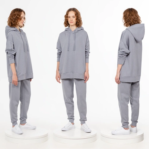 Худи унисекс H2, серое Худи унисекс H2, серое