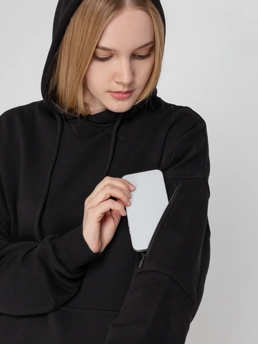 Худи унисекс Hand Some, черное Худи унисекс Hand Some, черное