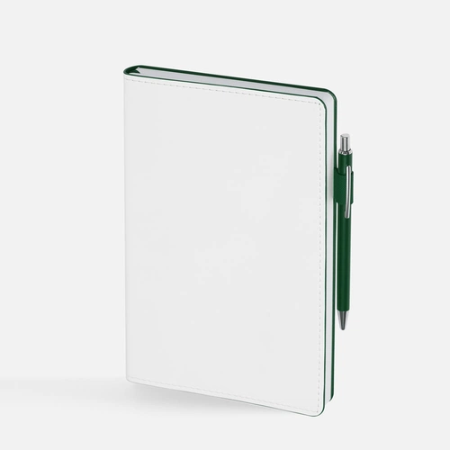 Ежедневник White Shall, недатированный, бело-зеленый Ежедневник White Shall, недатированный, бело-зеленый