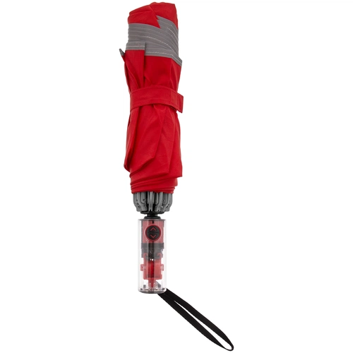 Зонт наоборот складной Futurum со светоотражающим кантом, красный Зонт наоборот складной Futurum со светоотражающим кантом, красный
